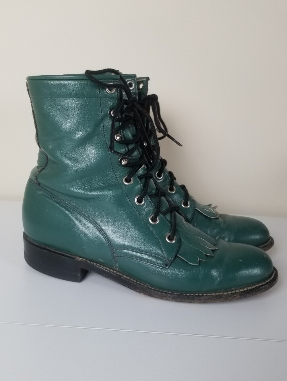 Justin Vintage Lace-Up Boots Size 6